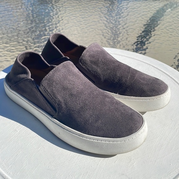 Steve Madden Fayna Womens 7.5 Gray Faux Fabric Kick Down Heel Comfort Flats - Picture 3 of 8